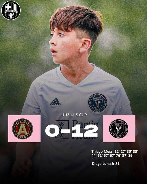  假新聞！梅西兒子U13比賽單場1人轟11球，多家媒體報道后刪除新聞
