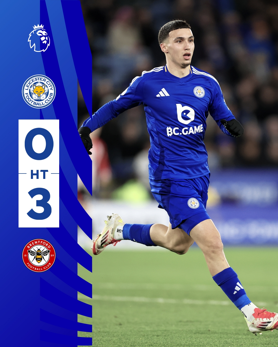  半場(chǎng)0-3！萊斯特若不進(jìn)球輸球，將主場(chǎng)6連敗0進(jìn)球創(chuàng)歷史最糟戰(zhàn)績