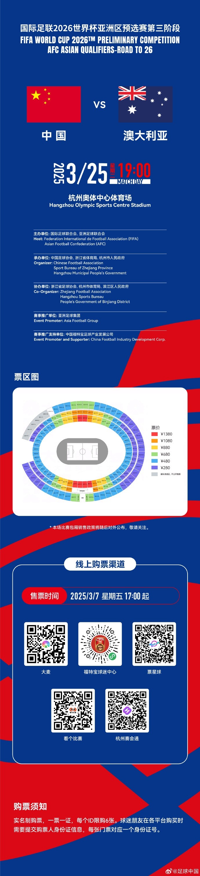  67000張！記者：若國足vs澳大利亞門票售罄，將創(chuàng)造上座人數紀錄