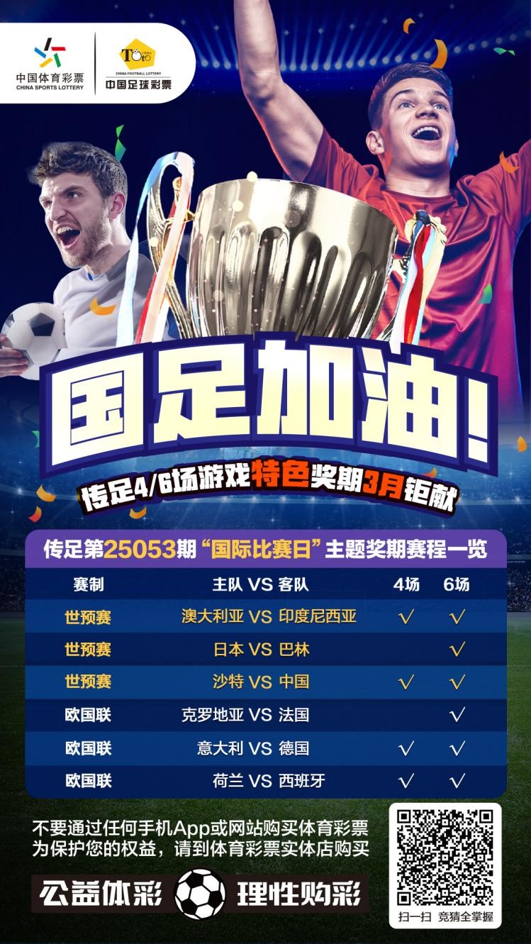  國足加油！傳足特色獎期第25053期聚焦國際比賽日